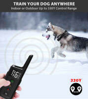 ปลอกคอฝึกสุนัข Wrap-Around Shock 1000ft ระยะควบคุม W 3โหมดการฝึกอบรม Beep Vition Shock Dog Anti-Barking Collar
