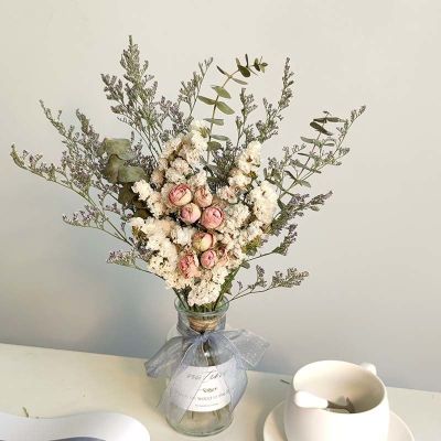 [COD] Dried rose mixed bouquet forget-me-not diy living room real flower decoration ins style home factory