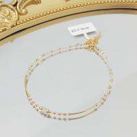 โดยควอตซ์ใส14K Gold Filled austia Crystal anklet 23 3cm handamde เครื่องประดับสำหรับผู้หญิง Gift