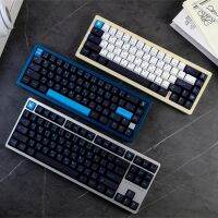 GMK พวงกุญแจทะเลลึก PBT สีระเหิดทนแสงตัวครอบปุ่มคีย์บอร์ด129คีย์โปรไฟล์เชอร์รี่ญี่ปุ่นสำหรับ61 64 68 75 84 87