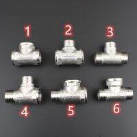 ☞∏ 1/2 BSP Female Male Thread Tee Type 3 Three Way 201 Stainless Steel Pipe Fitting Connector Adapter Coupler