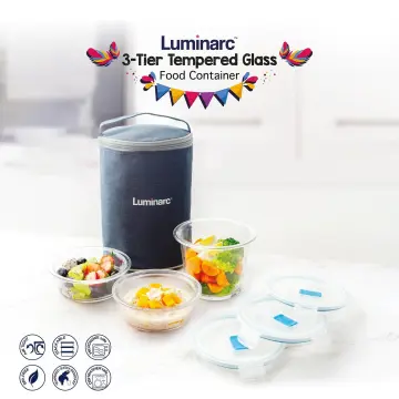 Luminarc Pure Box Active Glass Food Storage Container with Sliding