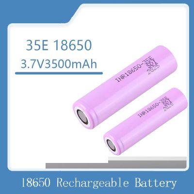 【Prime deal】 เครื่องมือไฟฟ้า35E แบตเตอรี่ลิเธียม18650 3500MAh 3.7V 25A กำลังสูง INR18650จำนวน1-10ชิ้น