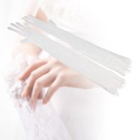 ☑✼ Wedding Bridal Gloves Girl Photo Prop Costume Accessories Full Finger Princess Long Gloves for Evening Party Cosplay