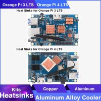 Orange Pi 3 LTS ชุดทำความเย็นทองแดงหม้อน้ำฮีทซิงค์อลูมิเนียมอัลลอยด์แบบพาสซีฟระบายความร้อนสีส้ม Pi 4 LTS ฮีทซิงค์สำหรับ Orange Pi 5