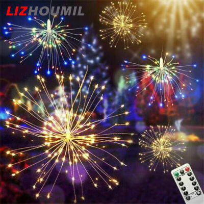 LIZHOUMIL DC6V แขวนพลังงานแสงอาทิตย์,พลุไฟสายดึง Led 200โหมด8โหมดสำหรับทางเดินกลางแจ้งตกแต่งสวนสนามหญ้า