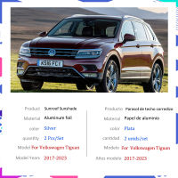 2x รถซันรูฟม่านบังแดดสำหรับโฟล์คสวาเกน VW Tiguan MK2 2017-2023อุปกรณ์เสริมหลังคาครีมกันแดดฉนวนกันความร้อนกระจก