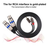 VBESTLIFE Dual สายหม้อแปลงเสียงตัวเมีย XLR RCA ตัวผู้เป็นคู่สายแพทช์สายพีวีซีสองแถว