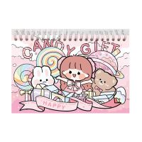 50 Pcs Kawaii Cartoon Character Pattern Sticker Coil Book Girls Gift