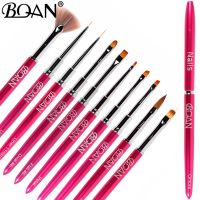 BQAN Rose Red Nail Brush Drawing Nail Art Brush Acrylic UV Gel Polish Builder Painting Drawing Tips Art Design Manicure Nials Artist Brushes Tools