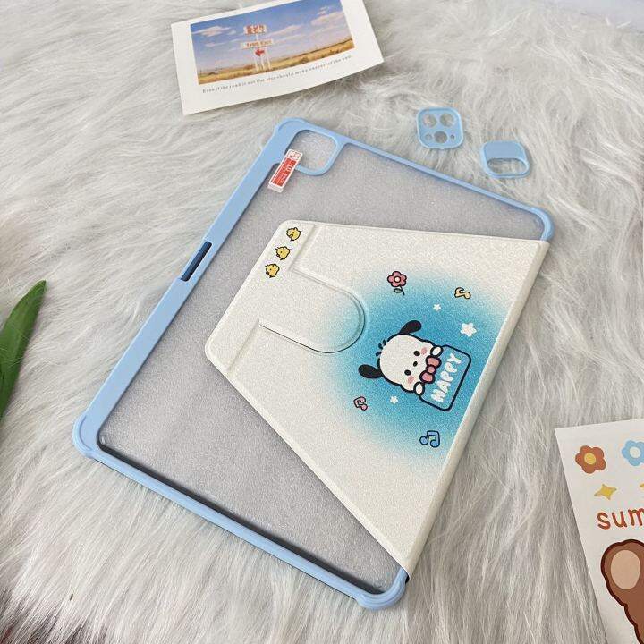 for-เคสไอเเพด-gen10-เคส-air4-air5-10-9-gen7-gen8-gen9-10-2-pro11-360-หมุนตั้ง-นอนได้-เคสหนังอะคริลิคใส-พร้อมถาดใส่ปากกา-ส่งจากไทย