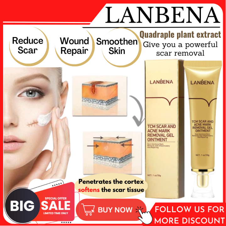 Original LANBENA 30g Herbal Scar And Acne Mark Removal Gel Stretch