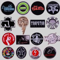 hot【DT】 Fashion Band Logo Enamel Pin Pop Music Punk Metal Badge Gothic Brooch Lapel for Jewelry