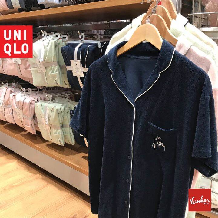 UNIQLO ชุดนอน Peanuts รุ่น AIRism Pajamas Collection ของแท้ มีจำนวน