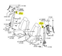 (ของแท้) DA6V57631 75 ฝาครอบสายเข็มขัดนริภัยตัวบน มาสด้า2 Mazda2 ปี 2017/ราคาต่อ 1 ชิ้น/ของแท้เบิกศูนย์