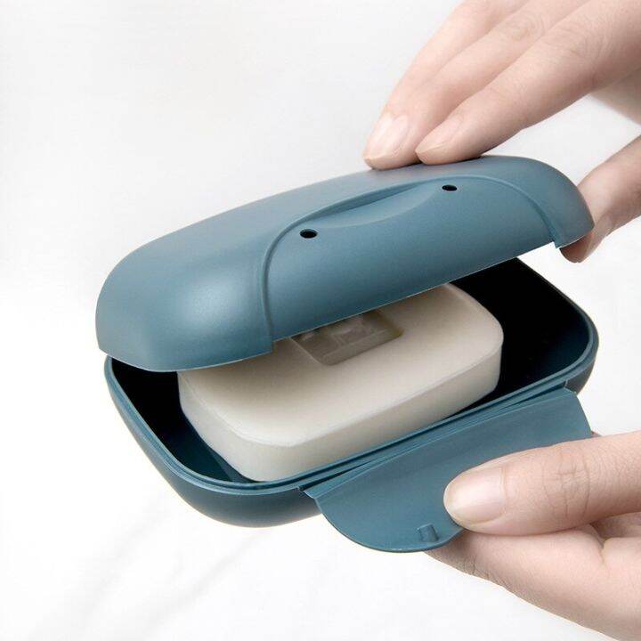 new-portable-travel-soap-box-four-colors-waterproof-leak-proof-stylish-compact-easy-to-carry-bathroom-storage-sealed-box-soap-dishes