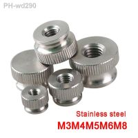 10Pcs M3 M4 M5 M6 M8 Stainless Steel Knurled Thumb Nuts Through Hole/Blind Hole Hand Grip Knobs Step Nut