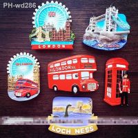 UK London Bus Soldiers Scenery Refrigerator Magnet 3D Fridge Magnet Sticker Travel Souvenir Kitchen Refrigerator Home Decoration