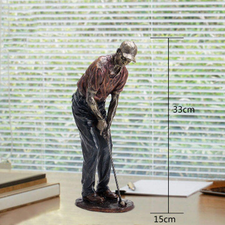 livingmall-retro-golf-รูปปั้นเรซิ่น-vintage-golfer-figurines-โฮมออฟฟิศตกแต่งห้องนั่งเล่น-souvnir-sport-ของขวัญปีใหม่-crafts