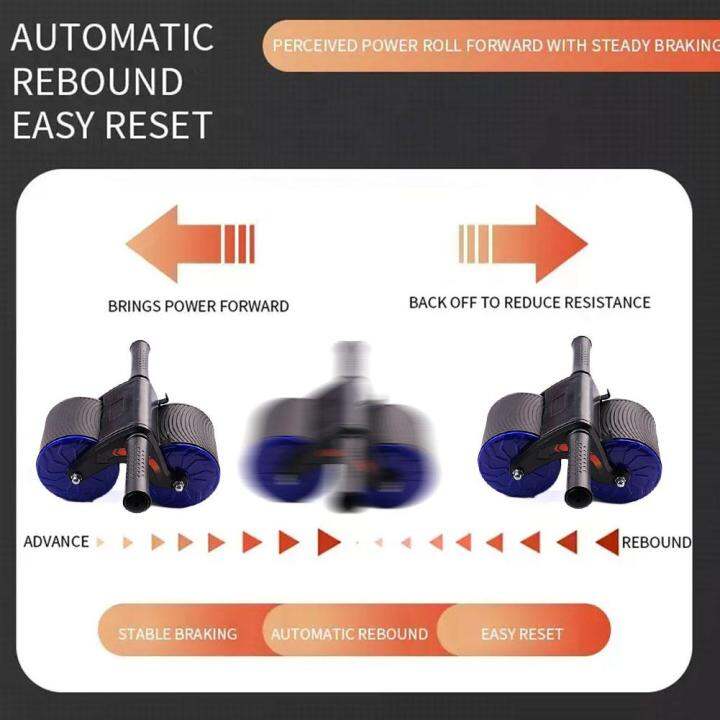 belly-wheel-kneeling-pad-automatic-rebound-abdominal-for-fitness-wheel-muscle-o6l4