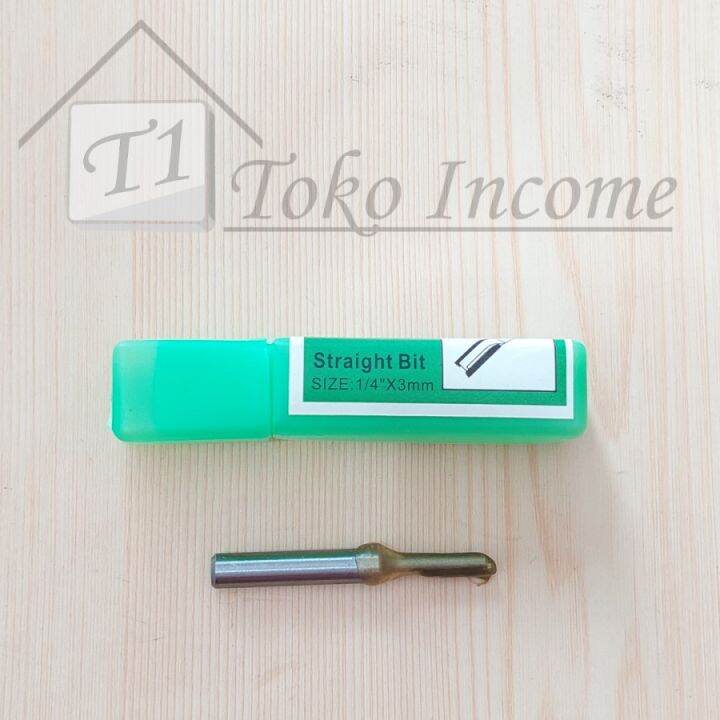 Mata Ruter Bit 3 MM Lurus Profil Trimer Router Propil HPL Coakan Kayu ...