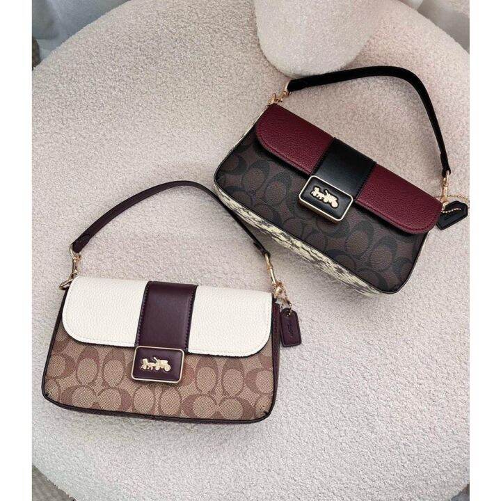Coach CC066 Grace Shoulder Bag In Signature Canvas Lazada Indonesia