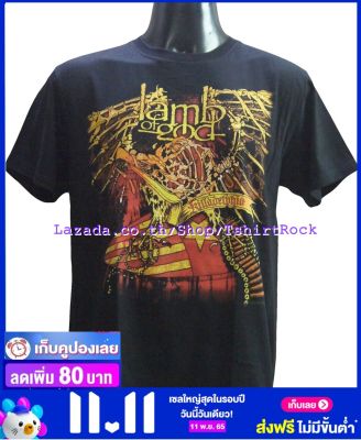 เสื้อวง LAMB OF GOD แลมบ์ ออฟ ก็อด ไซส์ยุโรป เสื้อยืดวงดนตรีร็อค เสื้อร็อค  LOG802 เสื้อวงวินเทจ90s