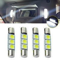 4Pcs HID สีขาว5050 3-SMD 31มม. 6641F ฟิวส์ LED หลอดไฟกระจก Sun Visor โคมไฟอุปกรณ์เสริม Universal Car Tuning ทนทาน