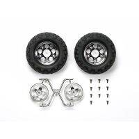 [ชุดแต่งรถบังคับ] TAMIYA 54554 OP.1554 Rock Block Tires w/2-Piece 5-Spoke Wheels (CC-01) ชุดแต่งทามิย่าแท้ rc