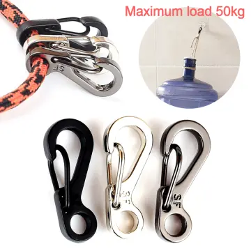 10Pcs SF Mini Carabiner Spring Hook Clips Backpack Paracord Clasps EDC  Keychain