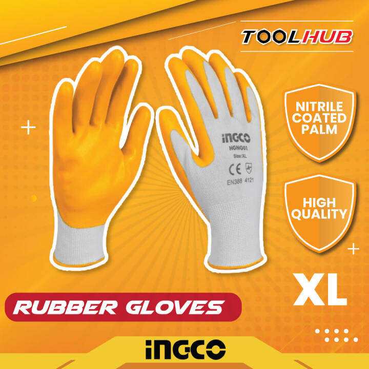 INGCO Nitrile Rubber Gloves HGNG01 IHT Lazada PH