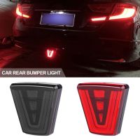 Universal Rear Bumper Diffuser Rear Fog Light w/ F1 Style Strobe Brake Feature amp; Adjustable Add On Mounting Bracket For Car SUV