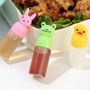 3pcs Portable cartoon Mini Sauce box Small Sauce Container Kids Lunch  AccessoS*