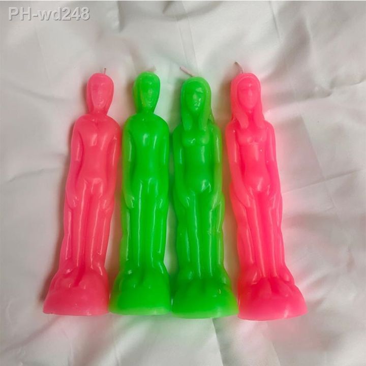 male-and-female-image-statue-figurine-candle-decorative-candle-for-easter-religious-party-decoration-red-pink-black-green