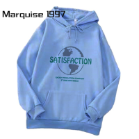 Marquise1997 เสื้อฮู้ด เสื้อแขนยาวอบอุ่น หลวมและสบาย สบายๆ ชิค วินเทจ สบาย WWY2392Z56 38Z230923