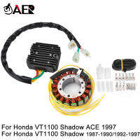 เครื่องกำเนิดไฟฟ้า Stator Coil + เครื่องปรับแรงดันไฟฟ้าสำหรับ Honda VT1100 Shadow 1987-1990/1992-1997 VT 1100 Shadow ACE 1997