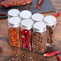 hotx【DT】 BESTONZON 12PCS Spice Jars Glass Containers Seasoning Bottle and Outdoor Camping Condiment