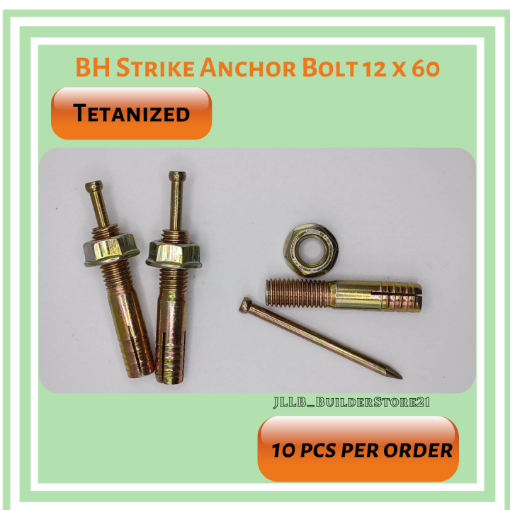 10PCS 12 x 60 High Quality/ Durable BH Strike Anchor Tetanized Hit