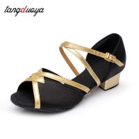 New Girls Latin Dance Shoes Women Ballroom Childrens Dance Shoes soft-soled Professional child/kids/Salsa Practice Shoes