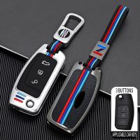 1x Zinc Alloy Key Case For Ford Fiesta Focus 2 Ecosport Kuga Escape Falcon B Max C Max Eco Sport Galaxy 3 Buttons Flip Key Cover