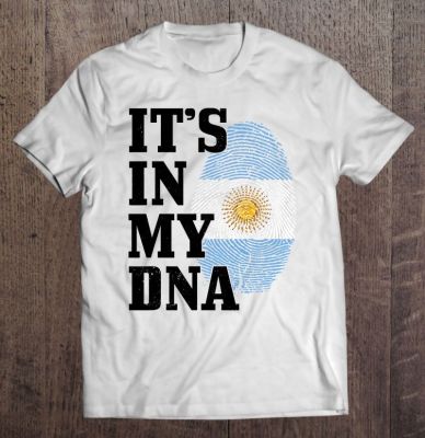 อาร์เจนตินา Its ของฉัน Dna ลายนิ้วมือ Argentinian Flag Pride Men เสื้อยืด Essential ผ้าฝ้าย T เสื้อ Oversize Vintage ชายอะนิเมะ