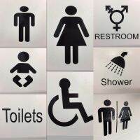 3 X TOILET DOOR UNISEX TOILET STICKERS MALE FEMALE BABY CHANGE DISBALED SIGNS Toilet Covers