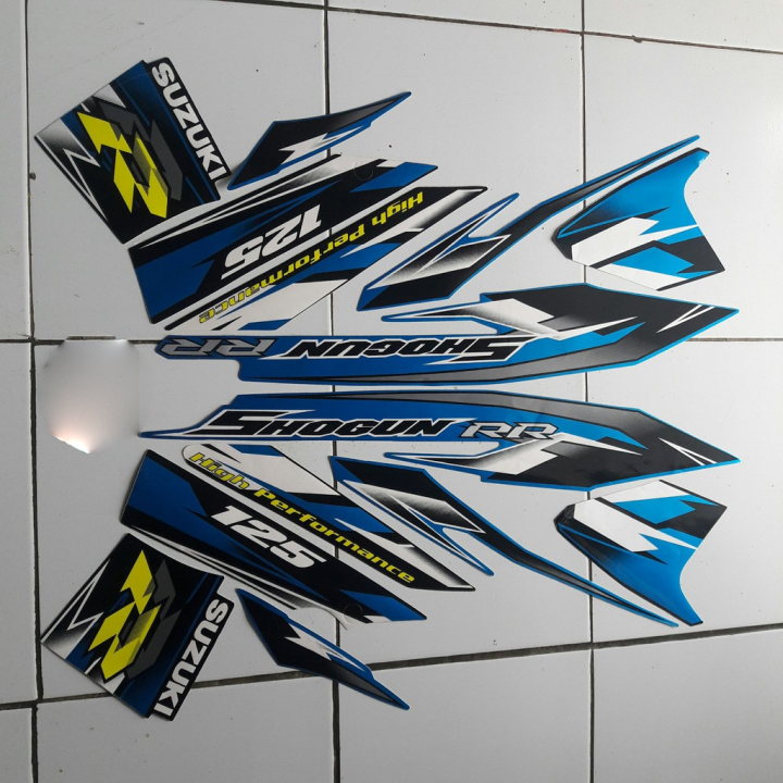 SHOGUN 125 RR 08 BLUE Stock Decal/Sticker (TULISAN) | Lazada PH