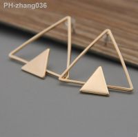 Fashion Jewelry Gold/Silver Plated Double Triangles Stud Earrings Plugs Earrings for Women Girl Elegant Earrings XY-E408