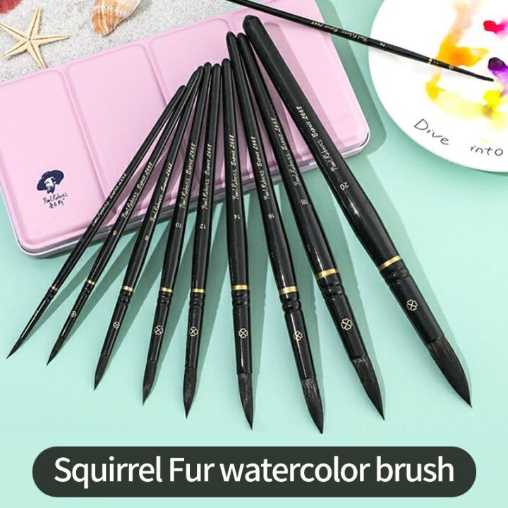 paul-rubens-l668-1pcs-high-quality-squirrels-hair-artist-watercolor-paint-brush-pointed-painting-brushe-calligraph-art-supplies