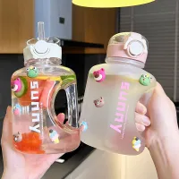 【Fast Delivery🚚】Sports Water Bottle 1000ml Large Capacity PC Plastic Water Bottle Without BPA Summer Sports Fitness Straw Water Cup