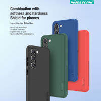 Nillkin เคสแข็งสีด้านใหม่สำหรับ Samsung Galaxy S23 S23+ Plus ฝาหลังพลาสติกขอบนิ่ม TPU กันกระแทกเคสโทรศัพท์ซุปเปอร์เคส Frosted โปร