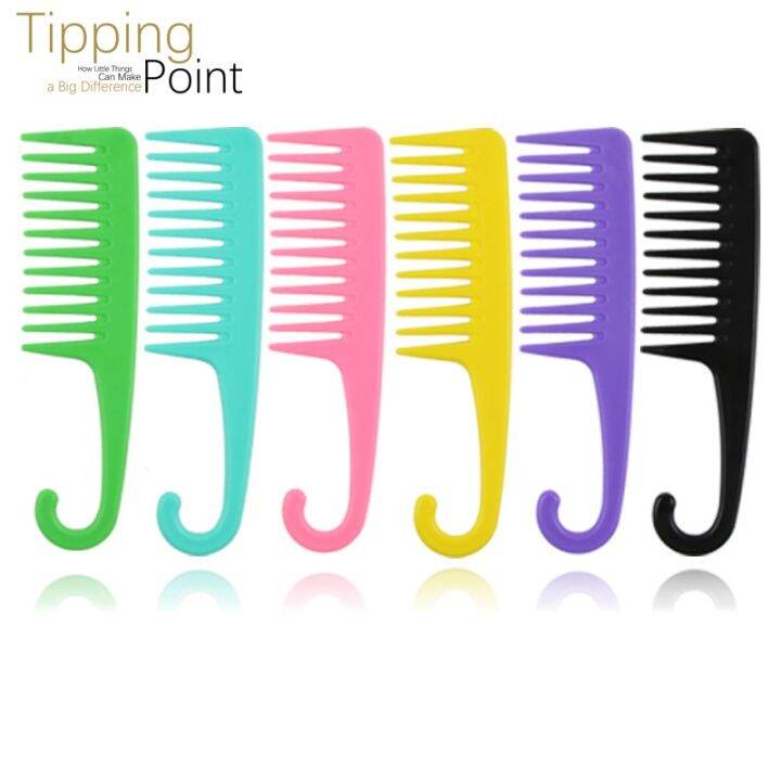 [COD] Wide-tooth curly hair home massage comb styling long plastic ...