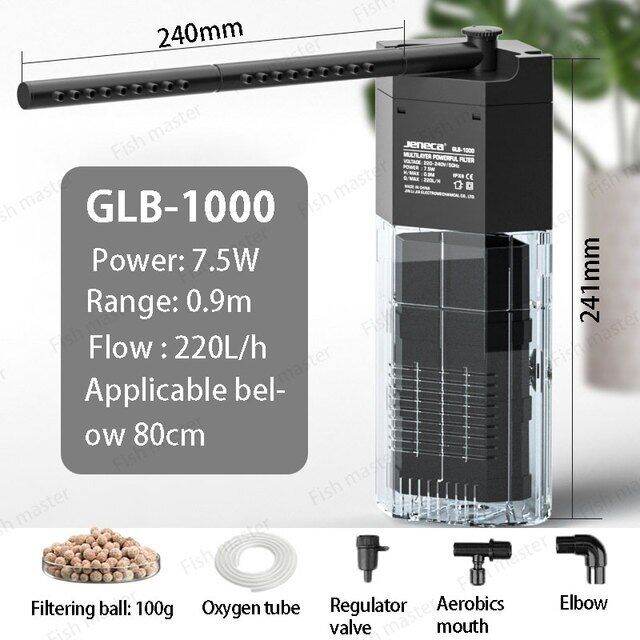 Aquarium Filter Small Fish Water Filter Oxygen Pump Low Water Level Mini Built In Ultra Mute