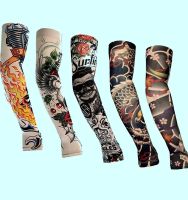 ☄ riders female men tattoo sleeve cuff ice silk flower arm is prevented bask kylin